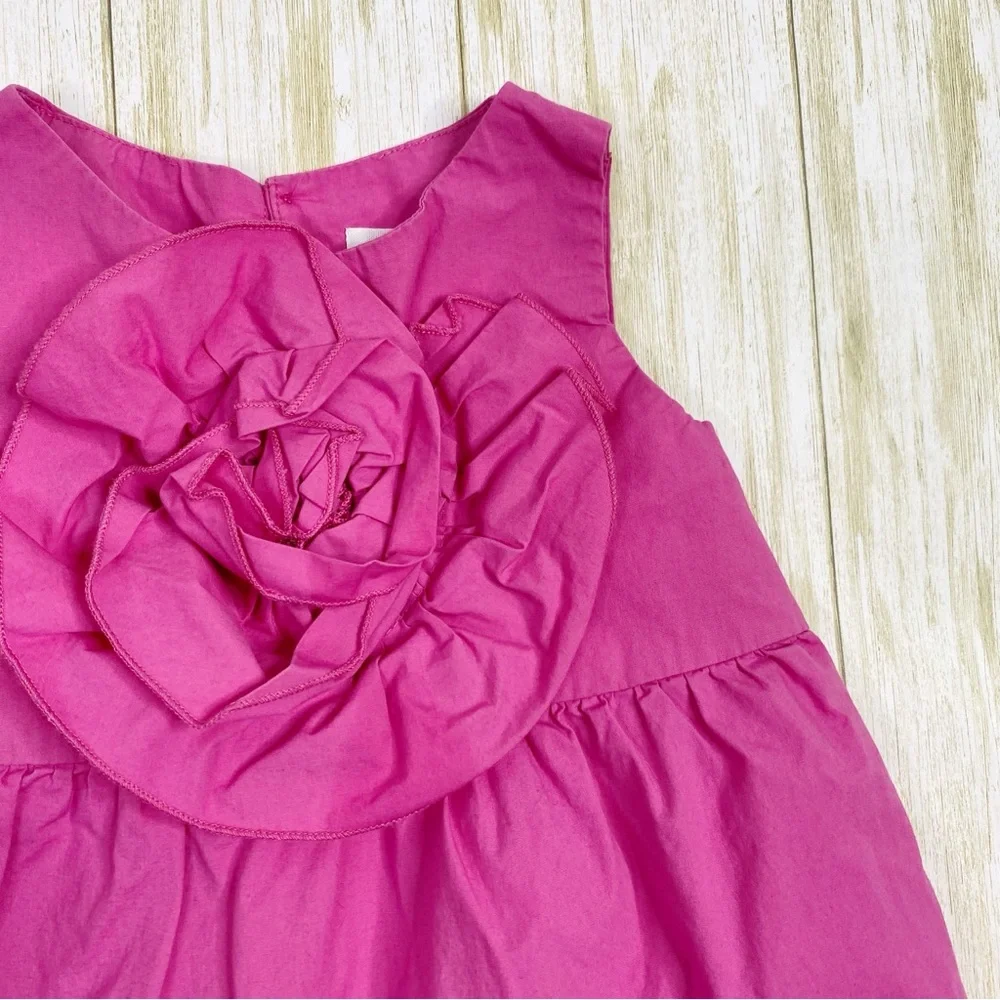Zara Kids Pink Floral Poplin Dress